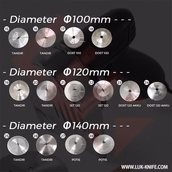 Гладкое лезвие Тандыр 120 мм для машины для кебаба Лезвие для резки кебаба для замороженного мяса кебаба